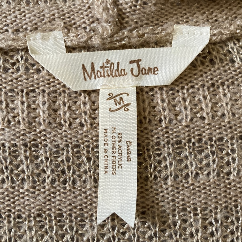 MATILDA JANE Stay Cozy long open hooded cardigan, Medium. - Picture 7 of 10